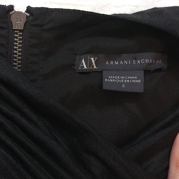 Armani Exchange Black Criss-Cross Mini Dress - Picture 7 of 13